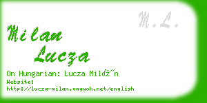 milan lucza business card